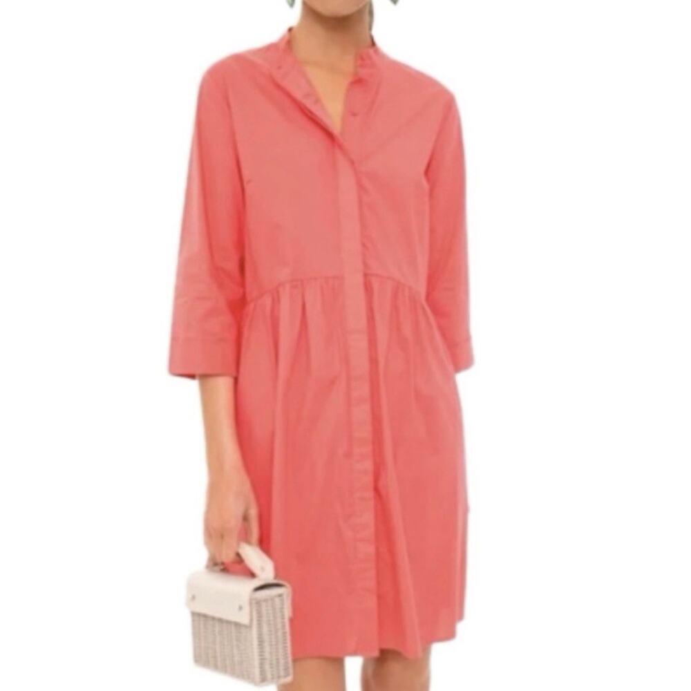 NWOT Tuckernuck Royal Cotton Poplin Shirt Dress‎ XL Poppy Pink Preppy Coastal
